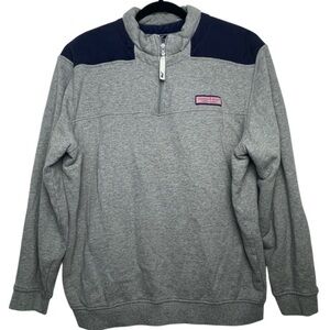 Vineyard Vines Shep & Ian Gray Quarter-Zip Pullover Men’s L